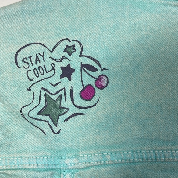 C&A Denim Jacket Mint Green Color Girls - Picture 6 of 11